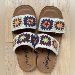 Free People | Juliet Multicolor Crochet Sandal Size 9.5